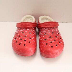 Crocks Classic Clogs Men's 8 Women's 10 Pink Fur Lined Pre-Owned Like New